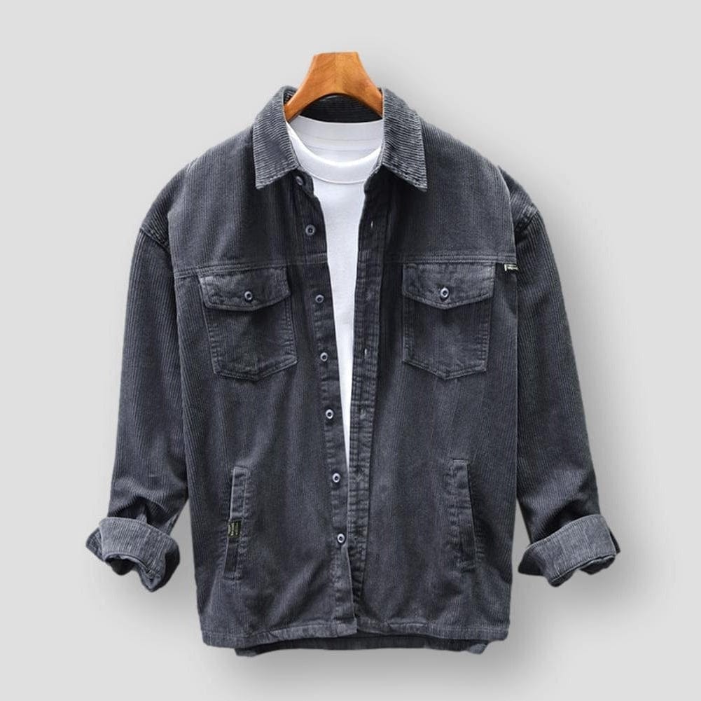 Hype Casual Shirts Gray / S Valentin™ | corduroy shirt