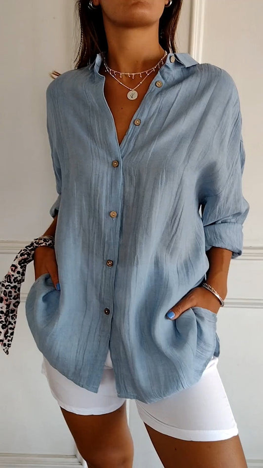 Hype Melbourne Blue / S Camila | Summer blouse