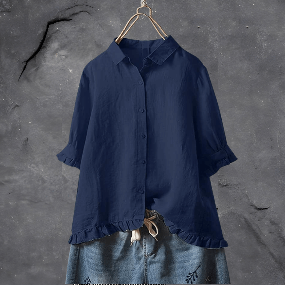 Hype Melbourne Dark Blue / XS /2 Megan - Luxury Blouse