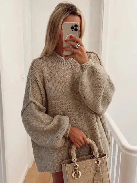 Hype Melbourne Khaki / S Harper | Knitted Oversized Sweater