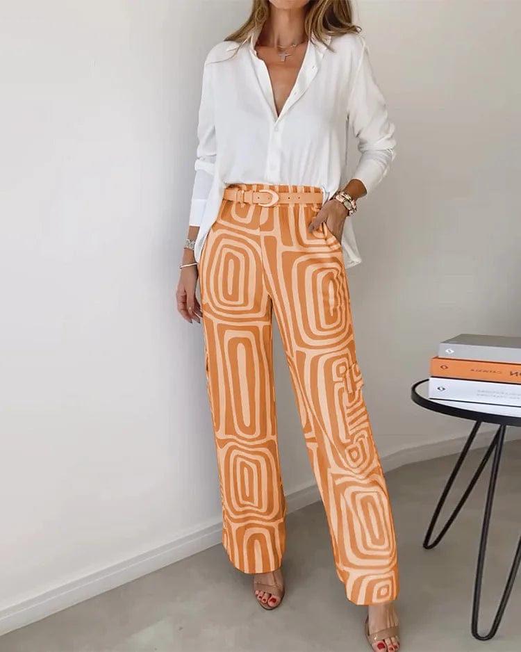 Hype Melbourne Orange / XS Candela - Pantalon (FREE Blouse)