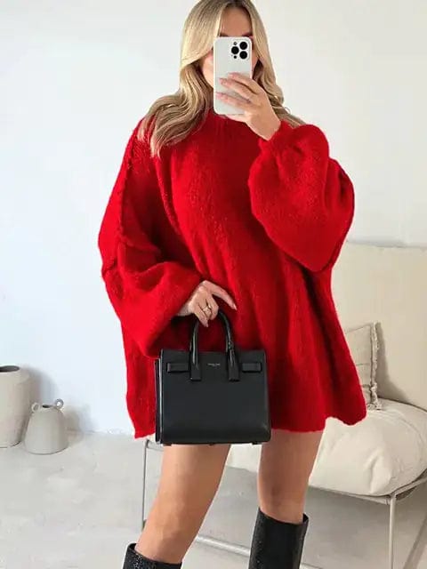 Hype Melbourne Red / S Harper | Knitted Oversized Sweater