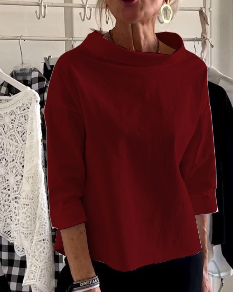 Hype Melbourne Shirts & Tops Wine Red / S Elizabeth | Elegant top