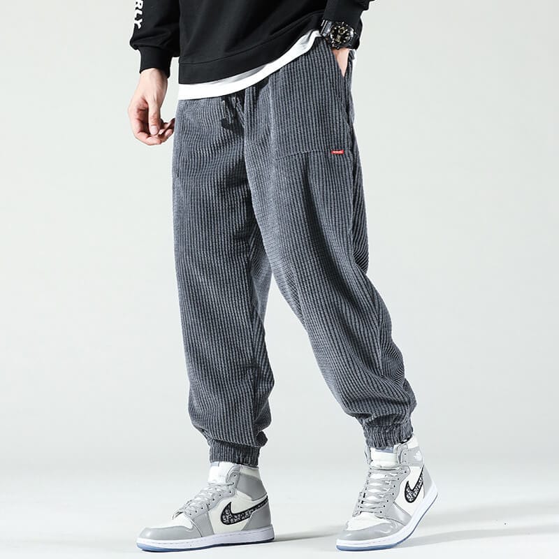 Hype Pants Gray / S Eddy - corduroy trousers