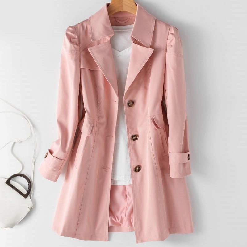 Hype Trenchcoat Pink / S Maya | Women's Trench Coat