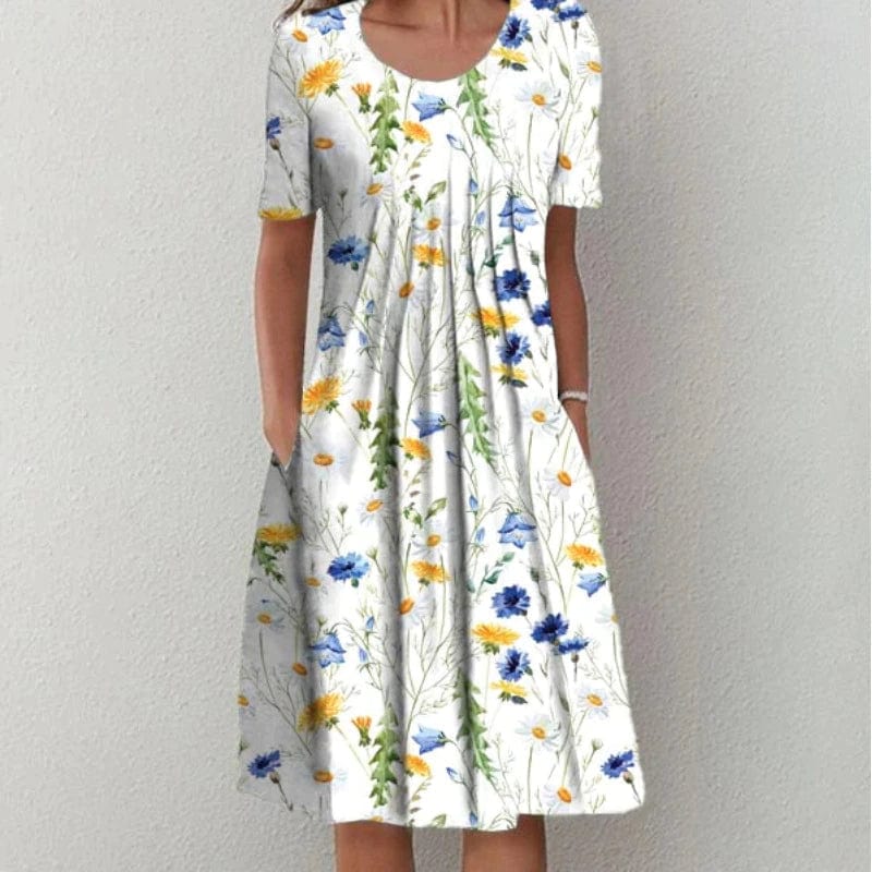 Hype YELLOW FLOWERS / S Olivia™  | Elegant Stylish Dress