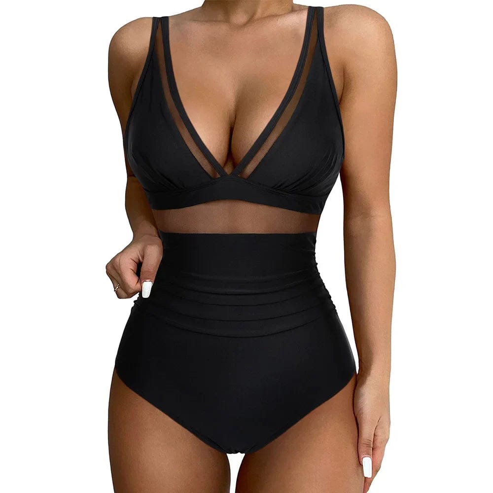 STAR Black / S Eliana | Trendy Bathing Suit with Tummy Control