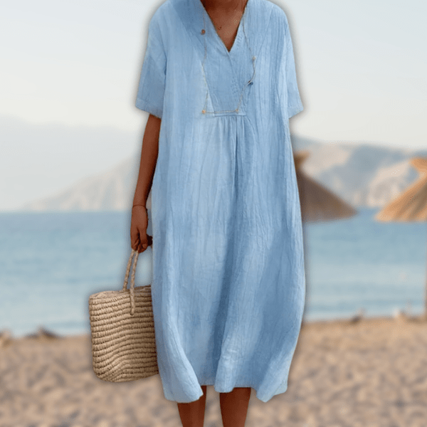 STAR Blue / (S) Reese | Stylish Tummy Covering Dress