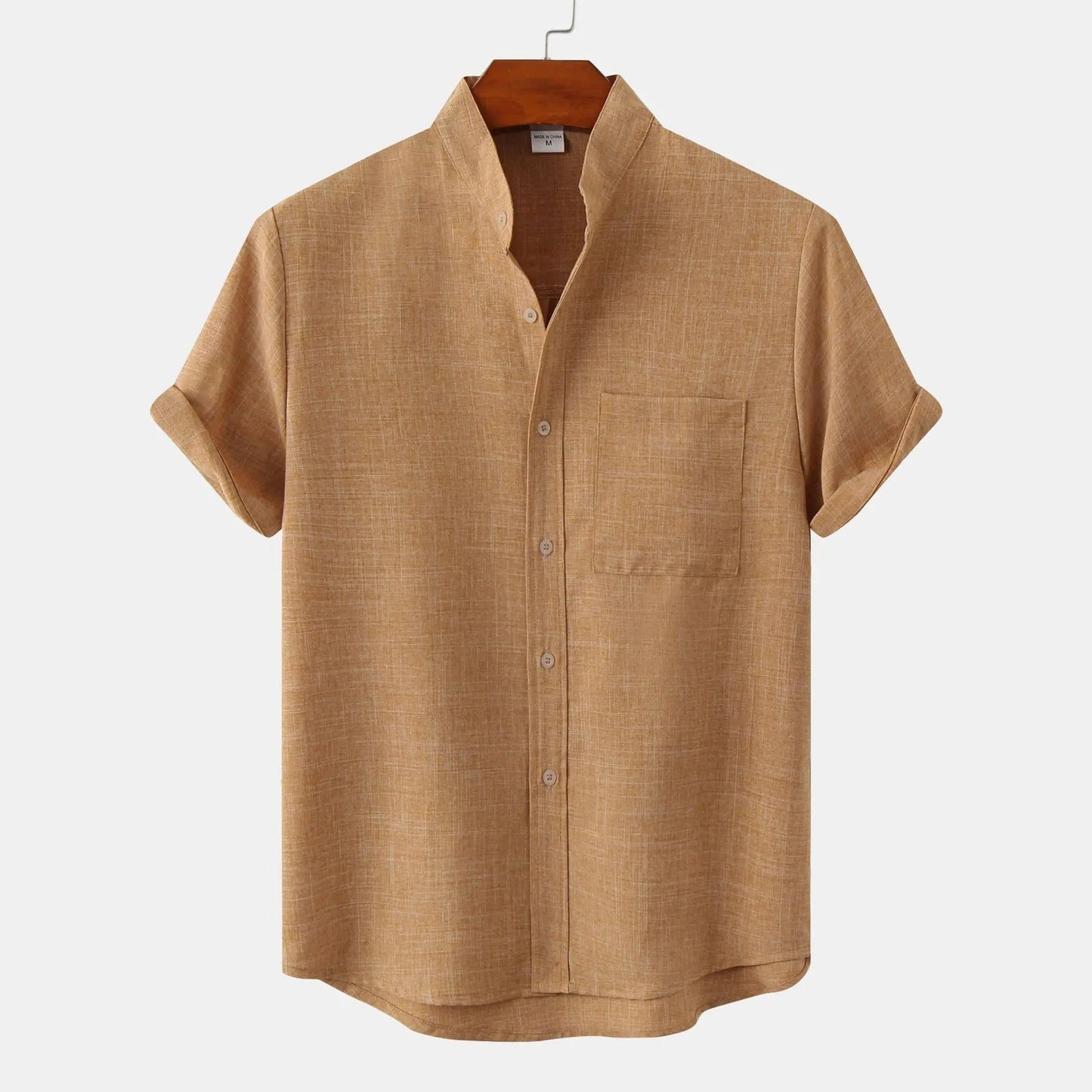 STAR Brown / S Cosmo™ Excellence - Luxury linen casual shirt