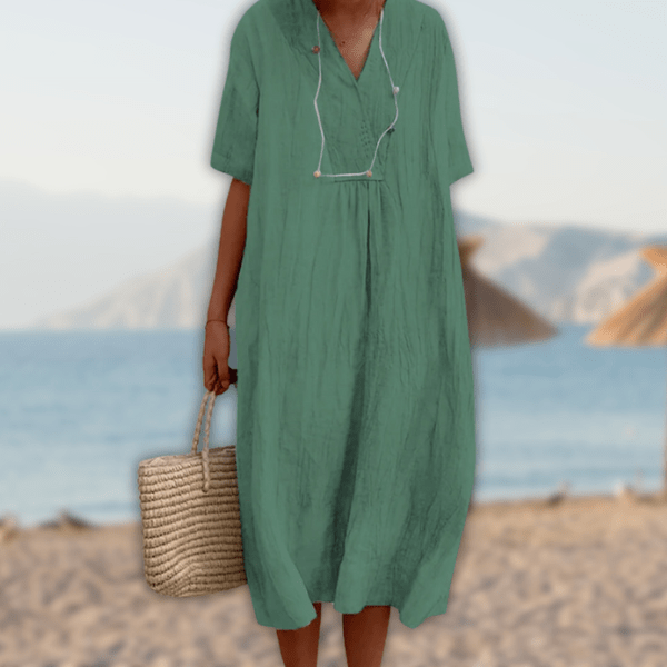 STAR Green / (S) Reese | Stylish Tummy Covering Dress