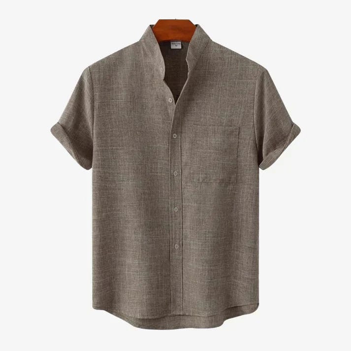 STAR Khaki / S Cosmo™ Excellence - Luxury linen casual shirt