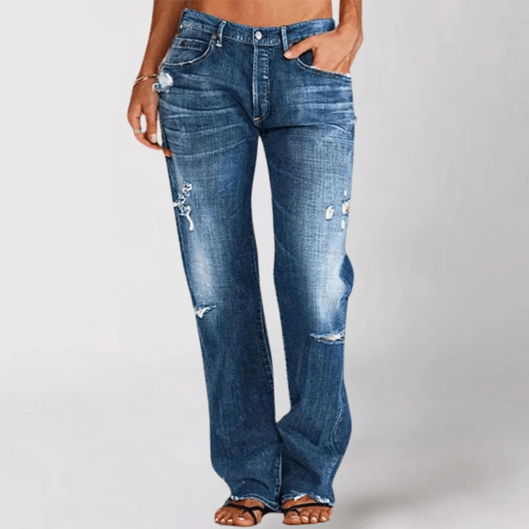 STAR kleding Dark Blue / 0-2 / XS Jutta™ - Loose wide-leg denim jeans