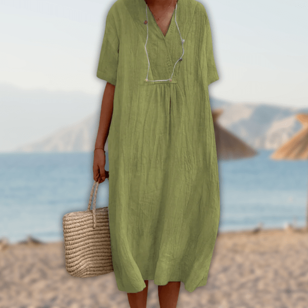 STAR Light Green / (S) Reese | Stylish Tummy Covering Dress