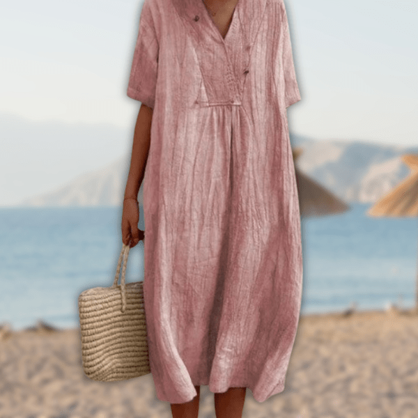 STAR Pink / (S) Reese | Stylish Tummy Covering Dress