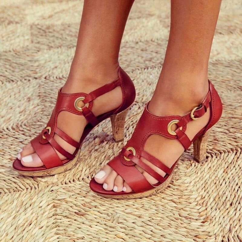 STAR sandale Scarlet red / 4 Kate™ Comfortable sandals with heel