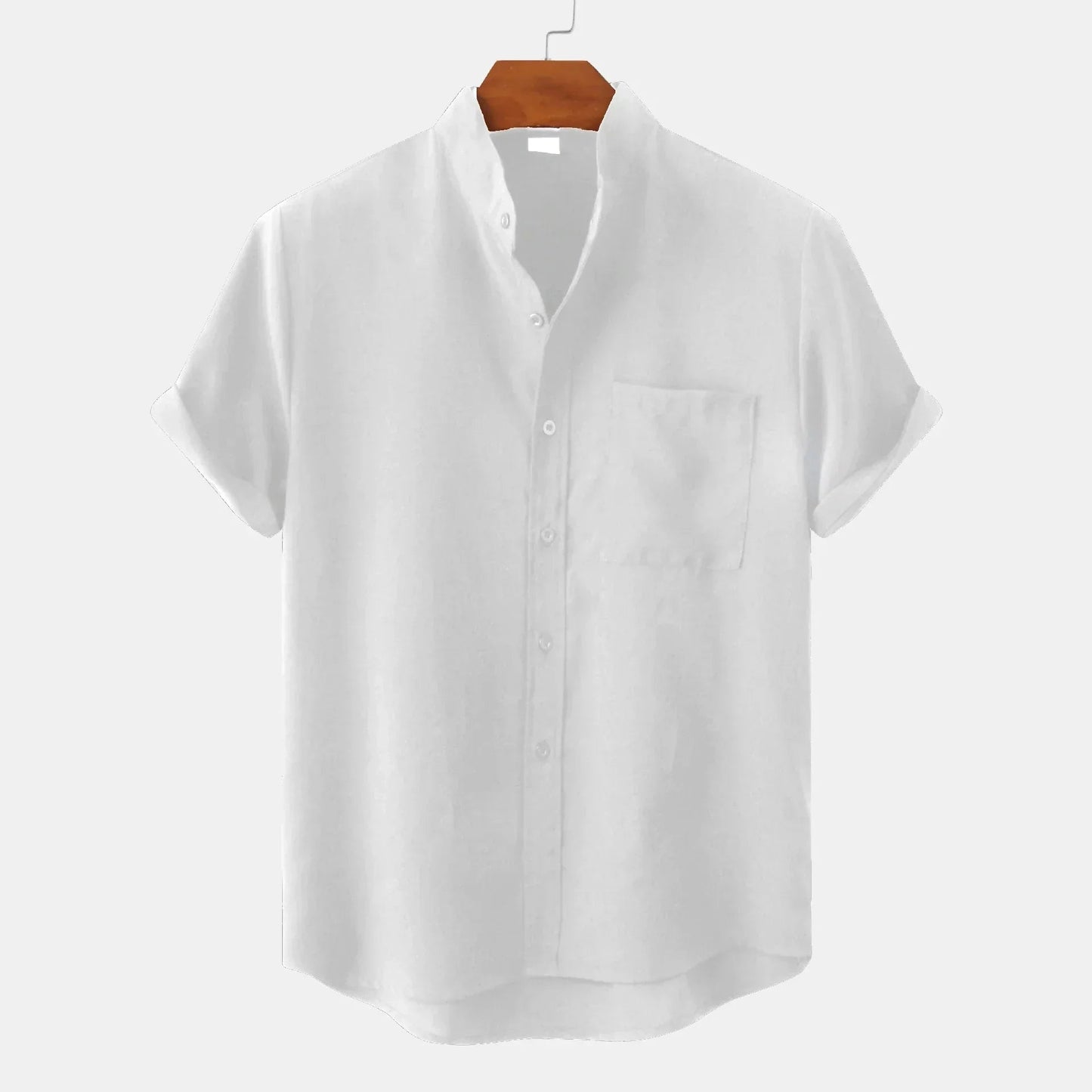 STAR White / S Cosmo™ Excellence - Luxury linen casual shirt