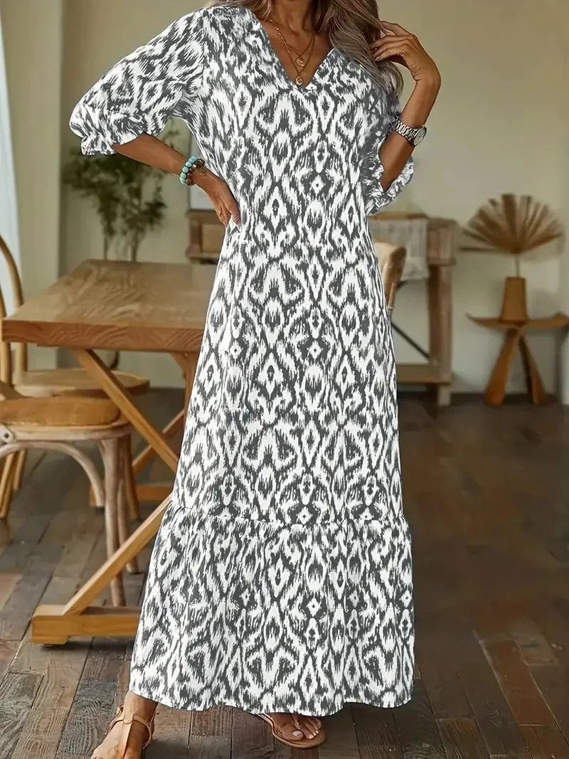 STAR White / S Luna™ - Maxi dress with print